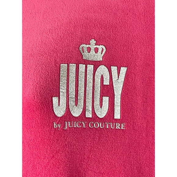 Juicy by Juicy Couture Pink Velour Hooded Jumpsuit Y2K 90s SOFT Comfy Sz L - Picture 4 of 16